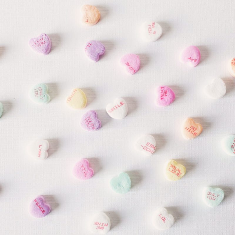 candy hearts pexels